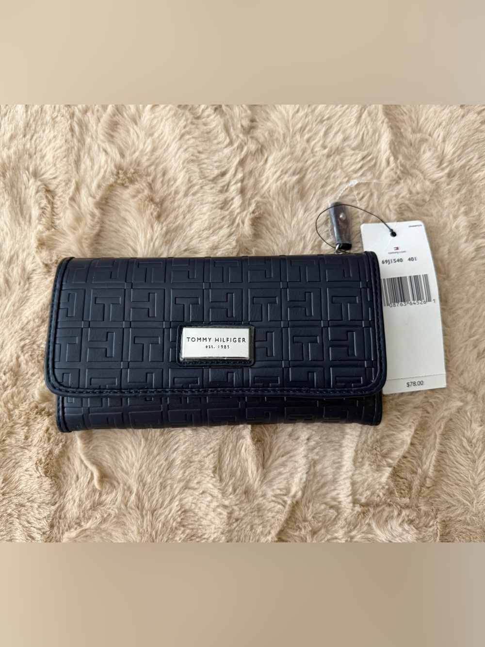 Tommy Hilfiger | Navy Embossed Wallet & Card Holder